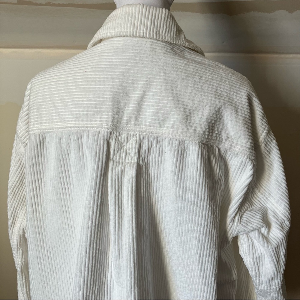 Madewell Women’s White Corduroy Shirt-Jacket Shacket size Small - Picture 8 of 9